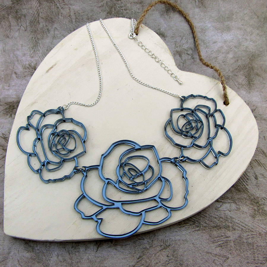 rose garland necklace by sarah keyes contemporary jewellery